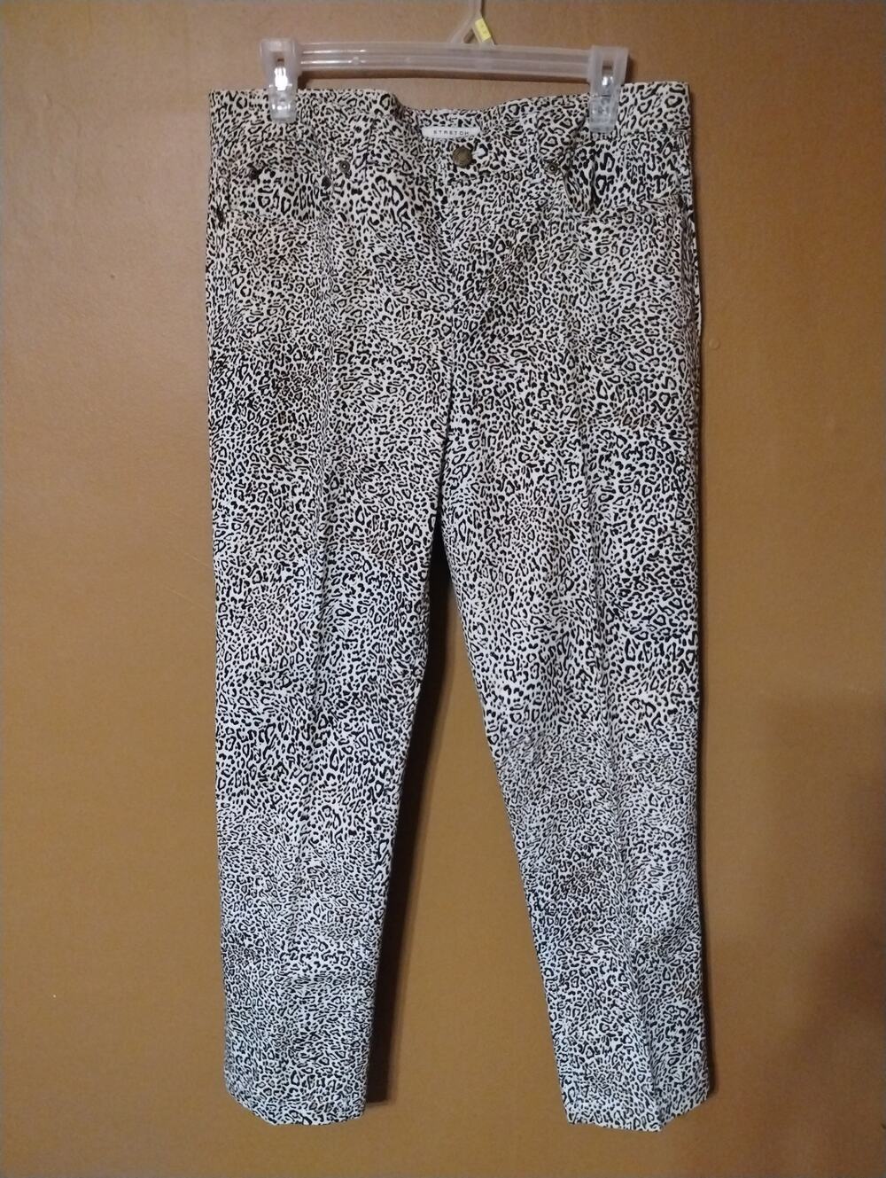 Jones New York Sport stretch cheetah animal print Pant sz 12